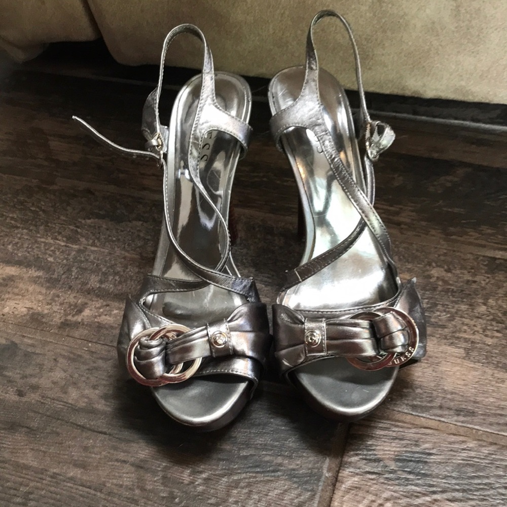 Sexy Strappy Silver Heels